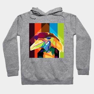 WPAP of Rangkong bird Hoodie